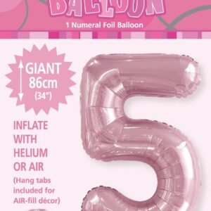 NUMERAL FOIL 34in PKG-L/PINK 5