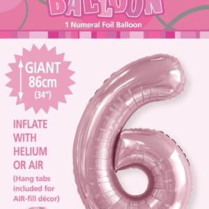 NUMERAL FOIL 34in PKG-L/PINK 6
