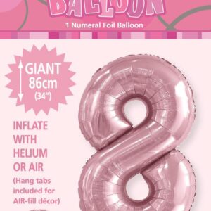 NUMERAL FOIL 34in PKG-L/PINK 8