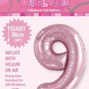 NUMERAL FOIL 34in PKG-L/PINK 9