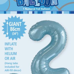 NUMERAL FOIL 34in PKG-P/BLUE 2