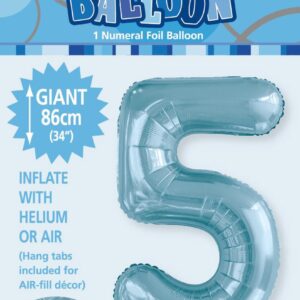 NUMERAL FOIL 34in PKG-P/BLUE 5