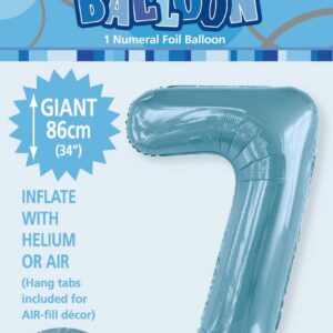 NUMERAL FOIL 34in PKG-P/BLUE 7