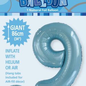 NUMERAL FOIL 34in PKG-P/BLUE 9