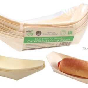 ECO Bamboo Catering/Serving Boats - 17.5CM x 8CM-20PK