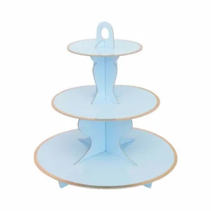 3 TIER BLUE CUP CAKE STAND