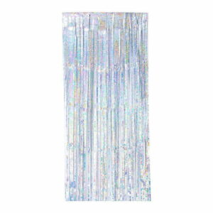 Silver Holographic Door Curtain