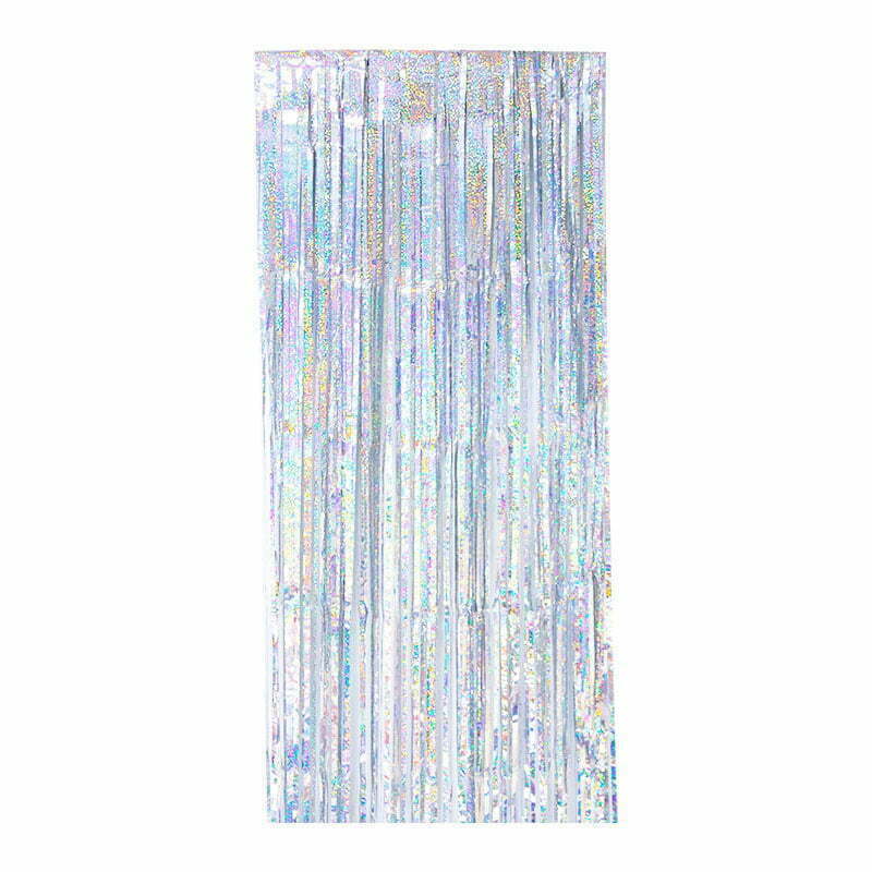 Silver Holographic Door Curtain