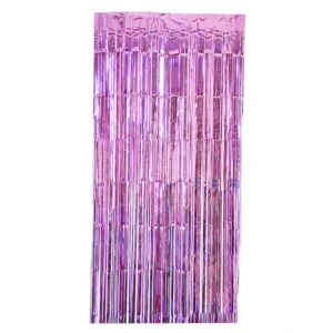 Baby Pink Foil Door Curtain