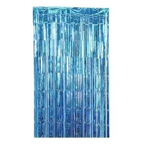 Light Blue Foil Door Curtain