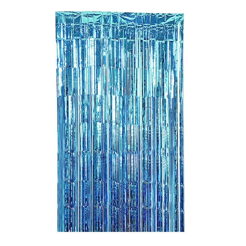 Light Blue Foil Door Curtain