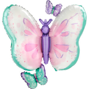 PASTEL BUTTERFLY FOIL - 73CM X 71CM
