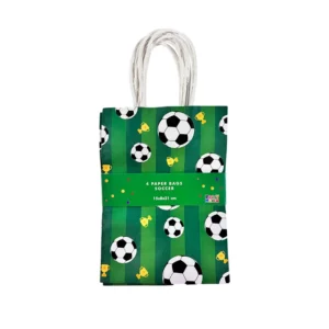 SOCCER PAPER BAGS 4PK