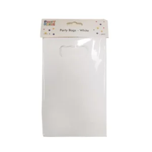 WHITE PAPER BAGS - 6PK