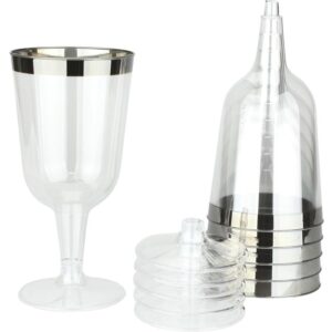 210ml Wine Glass With Silver Rim