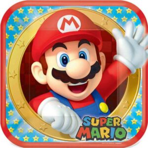 Super Mario Bros 9in/23cm Squ Plates
