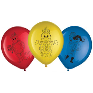 6PK WIGGLES LATEX BALLOONS