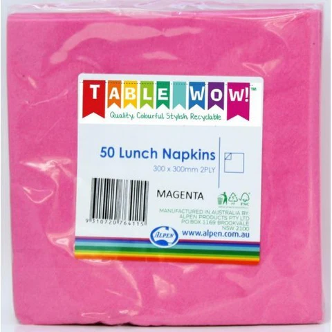 MAGENTA LUNCH NAPKINS 50PK