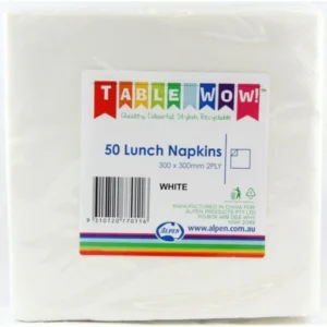 WHITE LUNCH NAPKINS 50PK