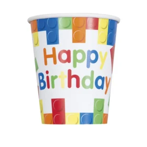 LEGO BUILDING BLOCKS 8 x 9oz CUPS