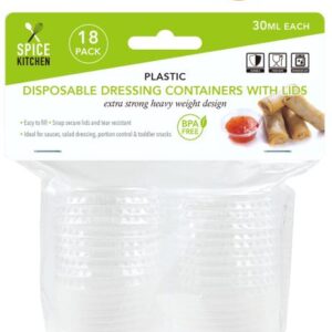 Mini Disposable Dressing Containers With Lids - 30ML-18PK