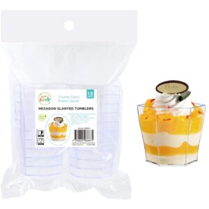 HEXAGON DESSERT CUPS 12PK