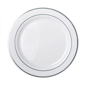 Heavy Duty 260mm Dinner Plate With Silver Lining