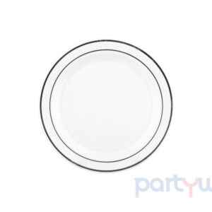 Heavy Duty 190mm Lunch Plate With Silver Lining