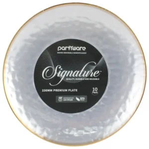 DIMPLE GOLD TRIM PLATE 10PK