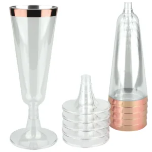 ROSE GOLD CHAMPAGNE GLASS PK 6