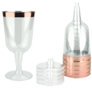ROSE GOLD WINE GLASS PK 6