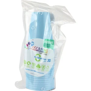 20PK LIGHT BLUE CUPS