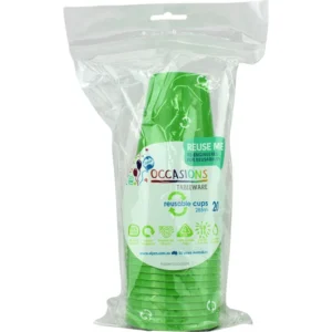 20PK LIME GREEN CUPS