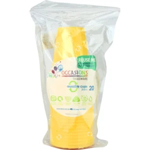 20PK CUPS - YELLOW