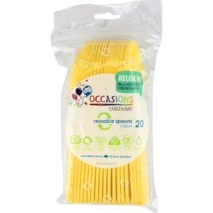 20PK YELLOW SPOONS