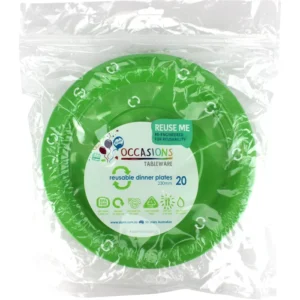 20PK LIME GREEN PLATES