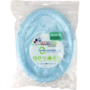 OVAL PLATES LT BLUE 20PK