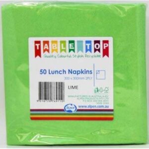 50PK LIME GREEN LUNCH NAPKIN