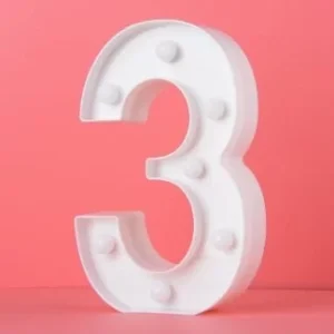 LED Light Up Number 3