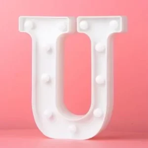 LED LIGHT UP LETTER U - 22CM