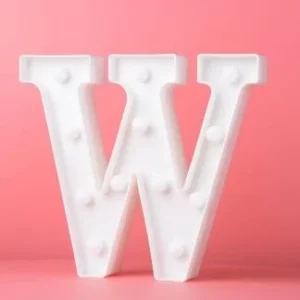 LED LIGHT UP LETTER W