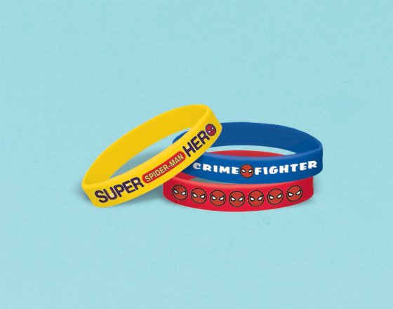 SPIDER MAN RUBBER BRACELETS 6P