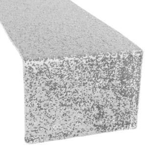 Silver Sequin Table Runner 30x180cm
