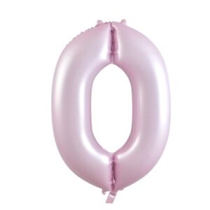 NUMBER FOIL BALLOON 86CM - PASTEL MATTE PINK 0