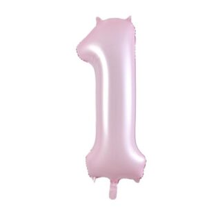 NUMBER FOIL BALLOON 86CM - PASTEL MATTE PINK 1