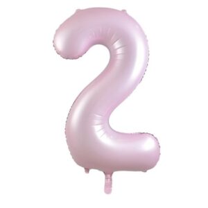 NUMBER FOIL BALLOON 86CM - PASTEL MATTE PINK 2