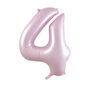NUMBER FOIL BALLOON 86CM - PASTEL MATTE PINK 4