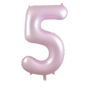 NUMBER FOIL BALLOON 86CM - PASTEL MATTE PINK 5