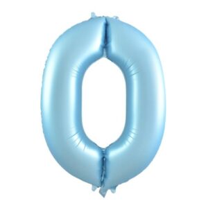 NUMBER FOIL BALLOON 86CM - PASTEL MATTE BLUE 0