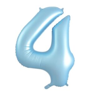 NUMBER FOIL BALLOON 86CM - PASTEL MATTE BLUE 4